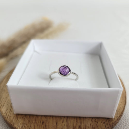 Amethyst Ring Silber 925 Ringgröße 52